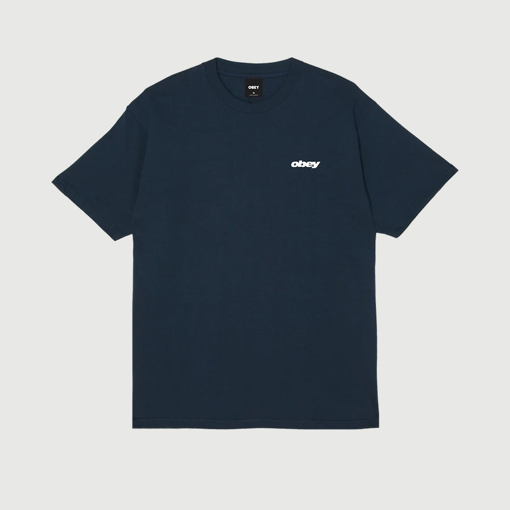Obey Shields Tee - Navy