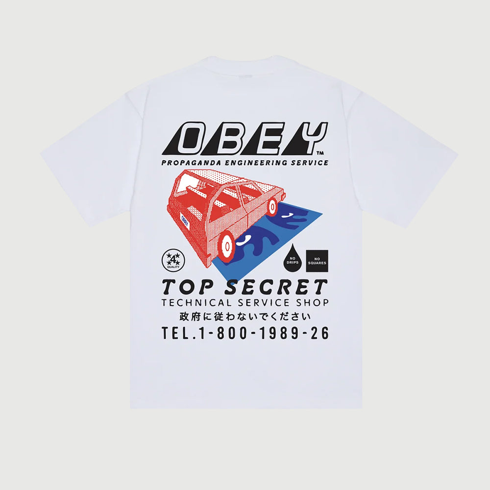Obey Top Secret Tee - White