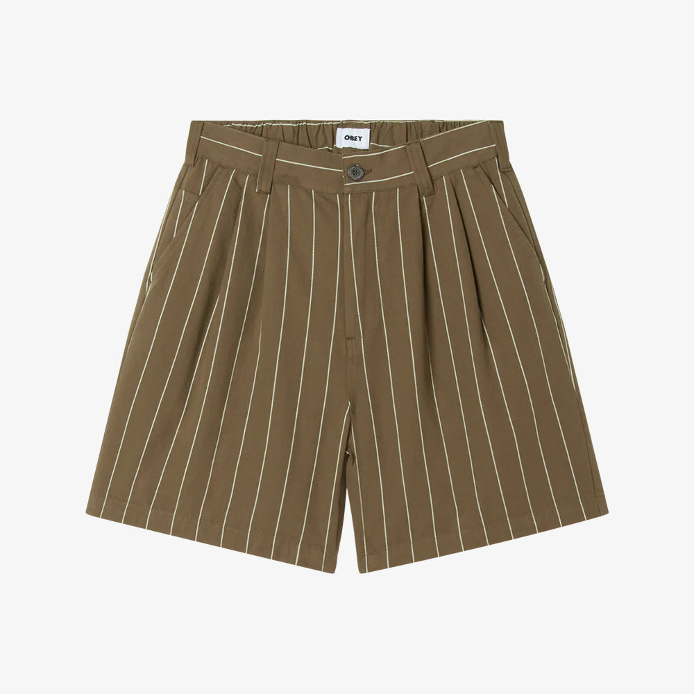 OBEY Foster Str Pleated Short - Canteen Multi