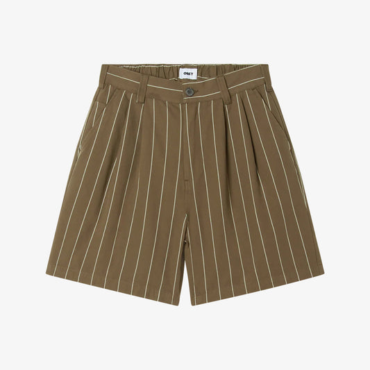 OBEY Foster Str Pleated Short - Canteen Multi
