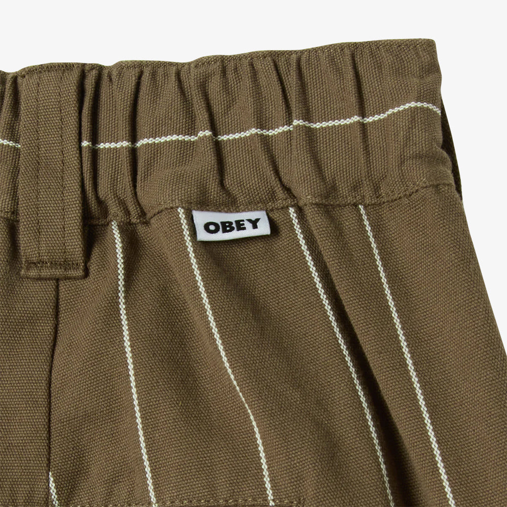 OBEY Foster Str Pleated Short - Canteen Multi