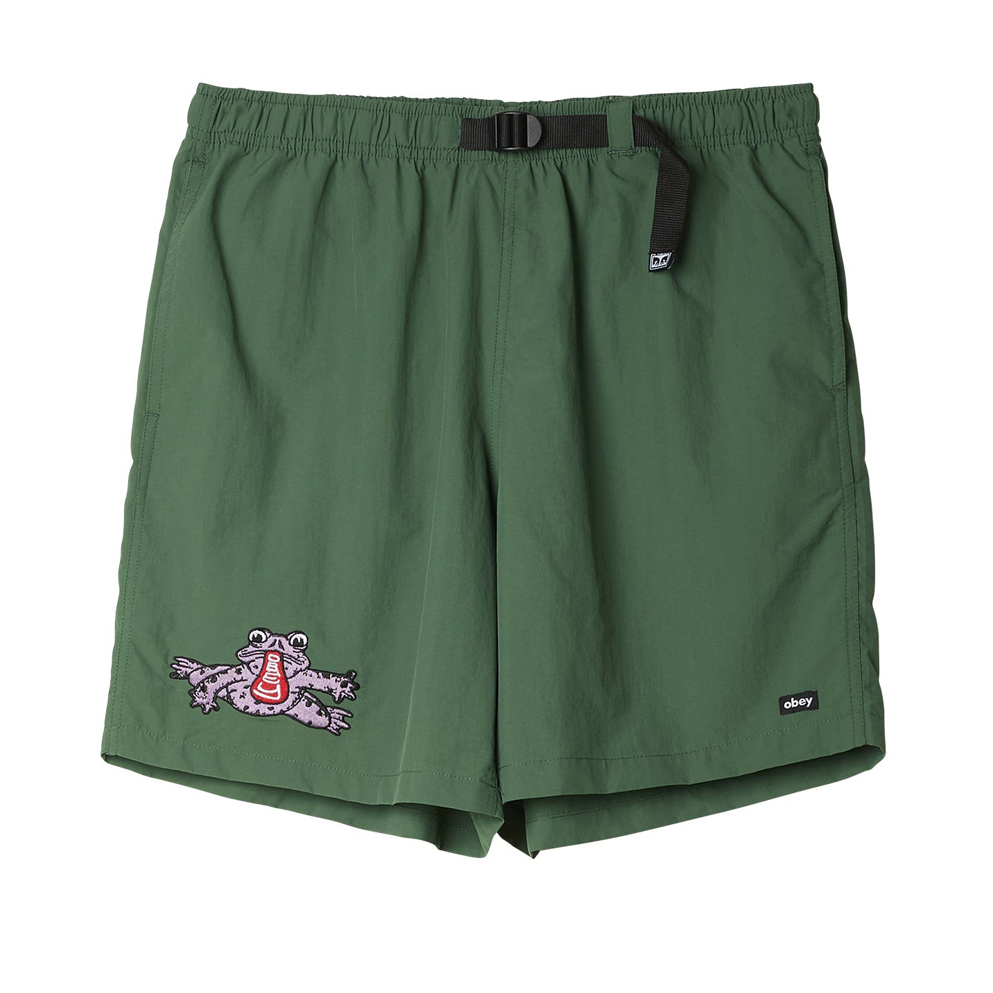 OBEY Hang Out Web Belt Short - Palm Leaf