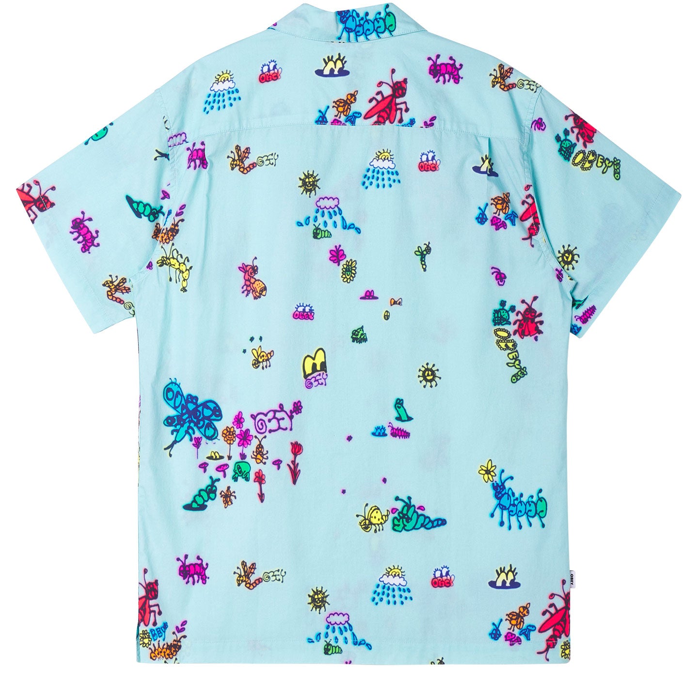 OBEY Doodles Woven Shirt - Pure Water Multi