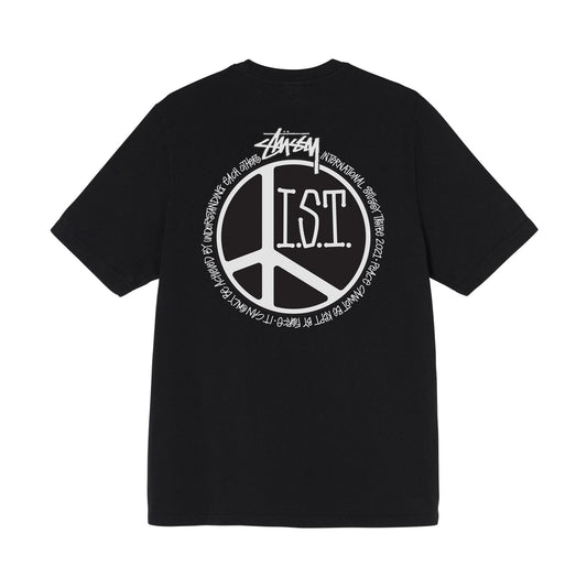 Stüssy Peace Dot Pigment Dyed T-Shirt - Black