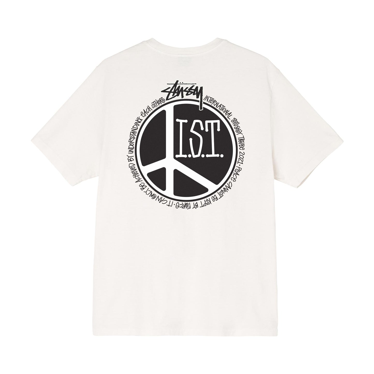 Stüssy Peace Dot Pigment Dyed T-Shirt - Natural