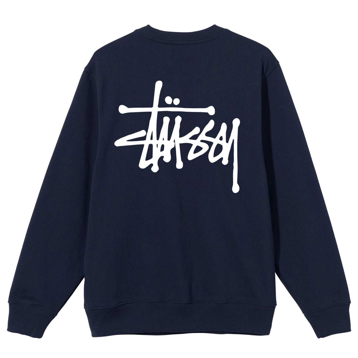 Stüssy Basic Stüssy Crew Sweatshirt - Navy