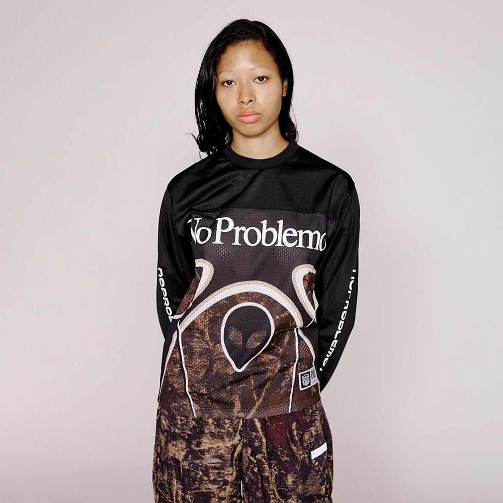 No Problemo Alien LS Moto Shirt - Black