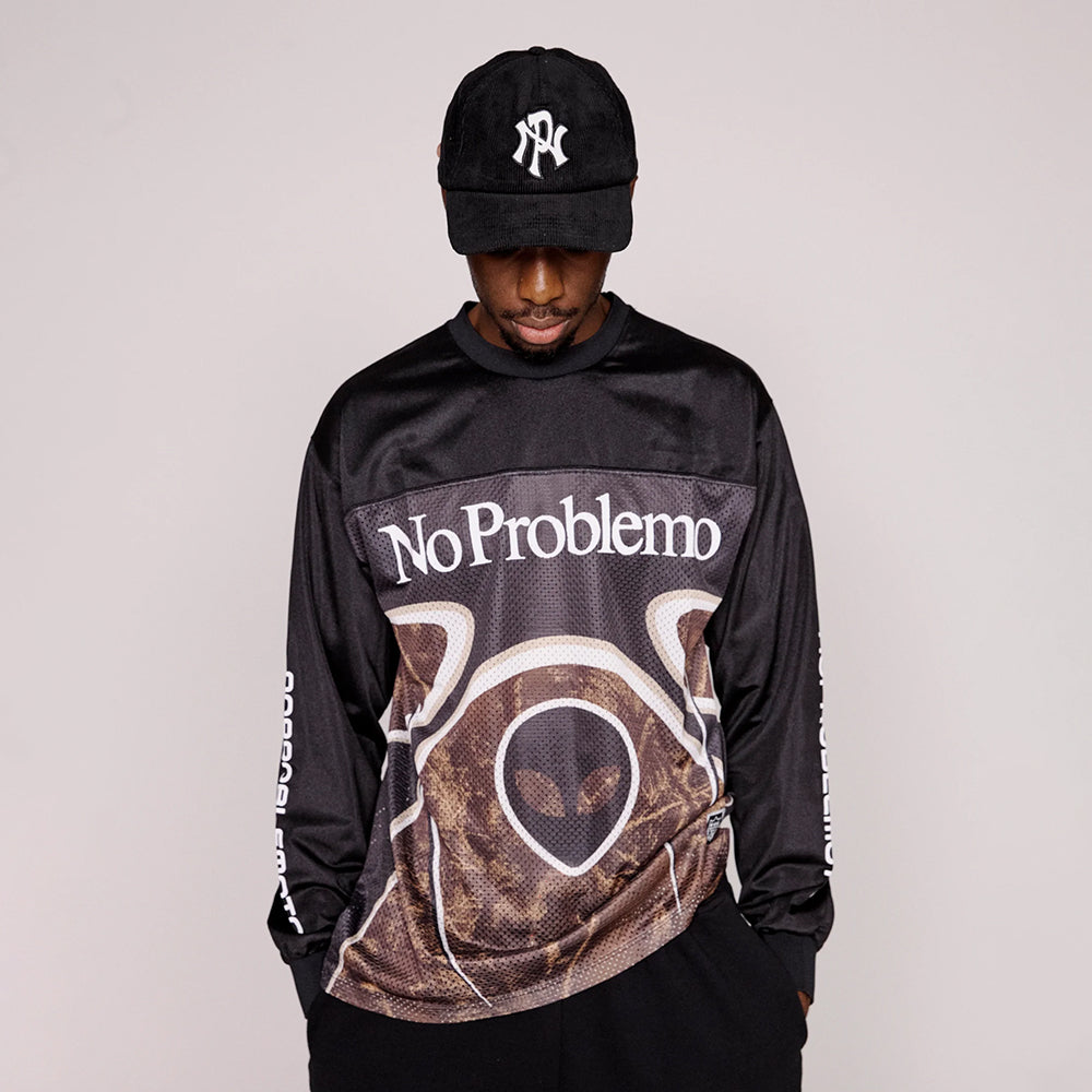 No Problemo Alien LS Moto Shirt - Black