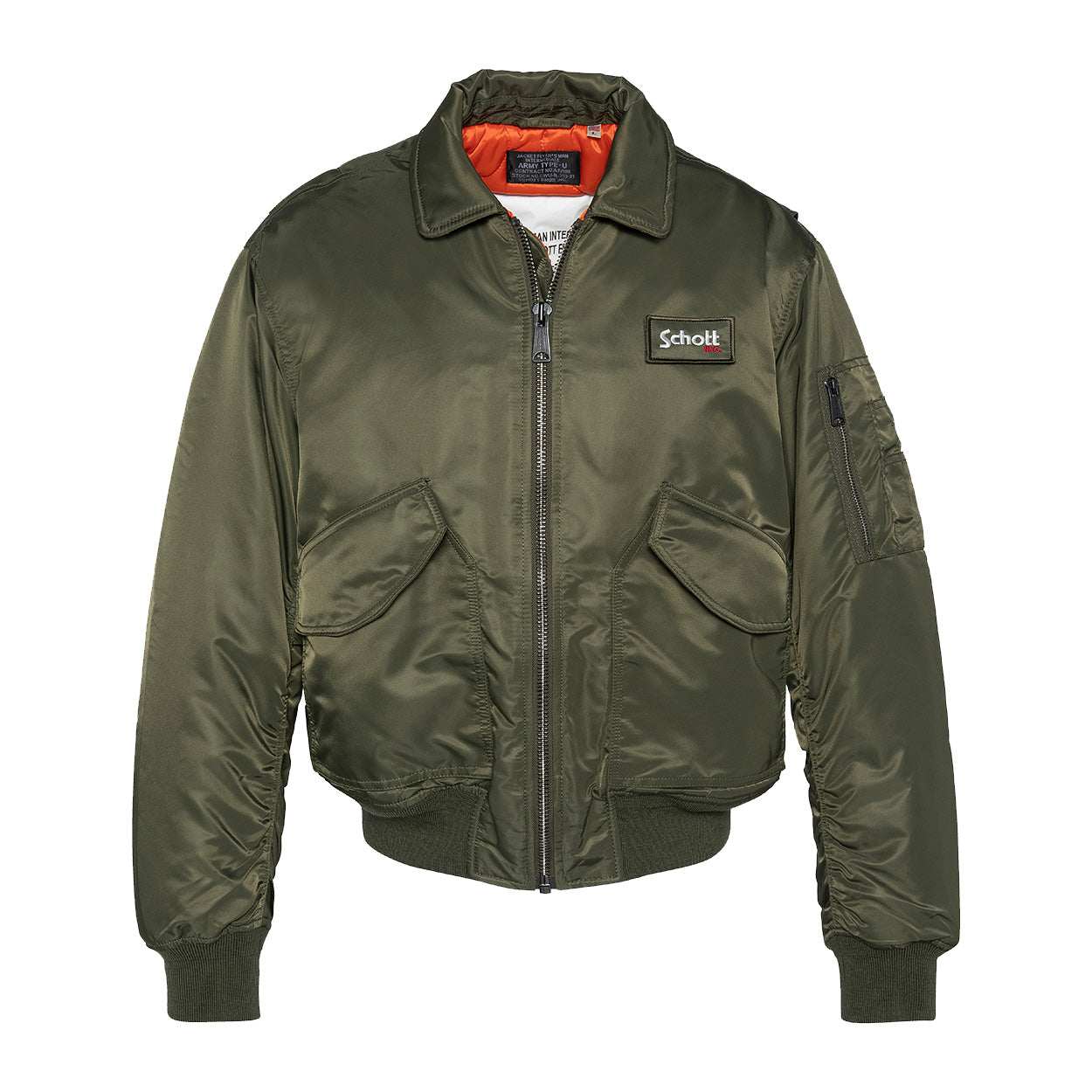 Schott NYC Bomber Jacket - Army Kaki