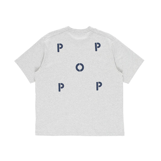 POP Stencil Logo Tee - Heather Grey