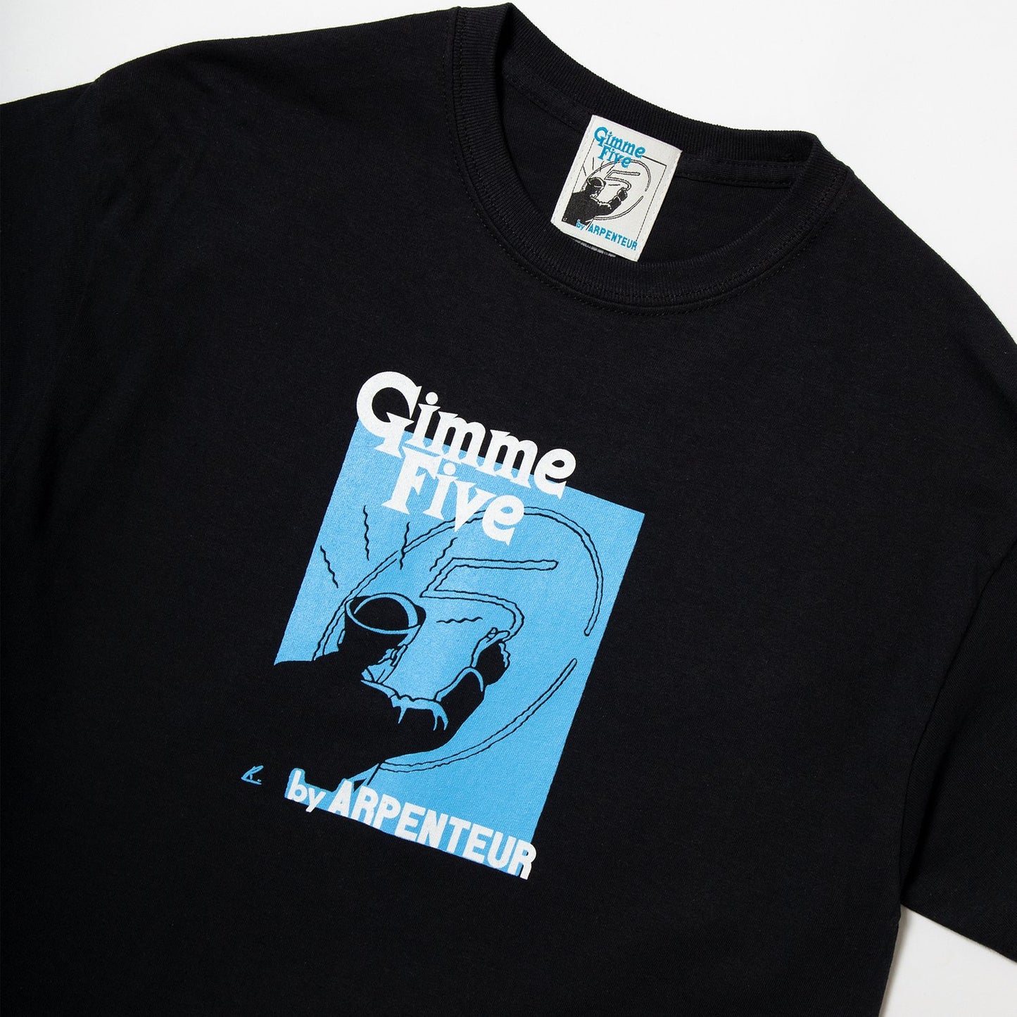 Gimme Five by Arpenteur Chalk Action T-Shirt - Black