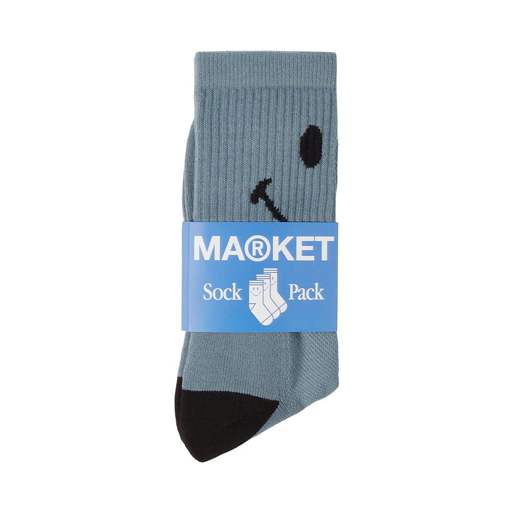 MARKET Smiley Oversized Socks - Blue