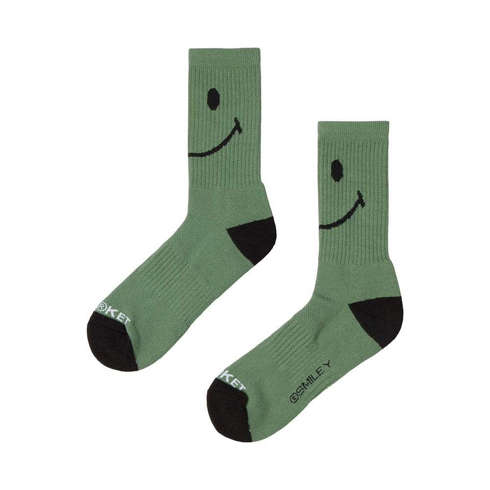 MARKET Smiley Oversized Socks - Sage