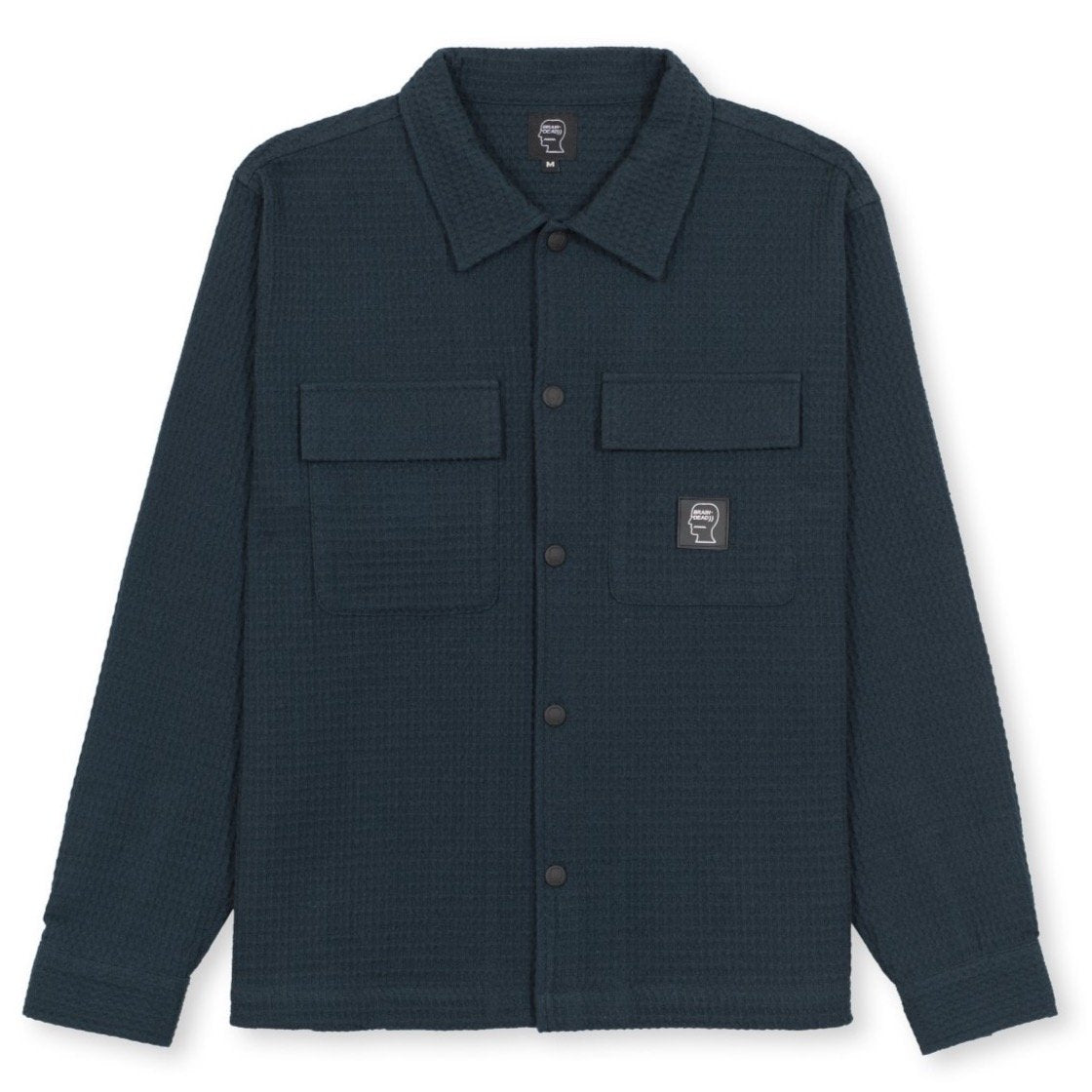 Brain Dead Waffle Snap Front Shirt - Navy