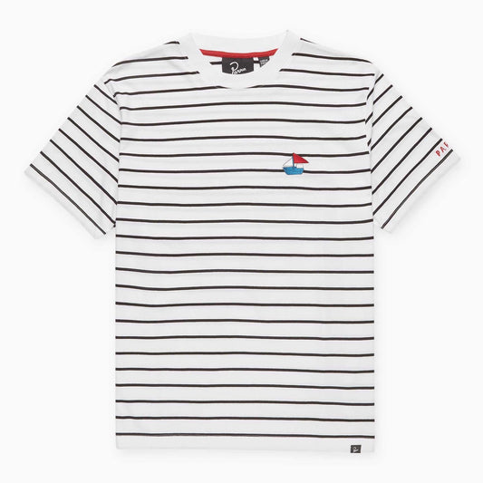 By Parra Paper Boat Striper T-Shirt - White