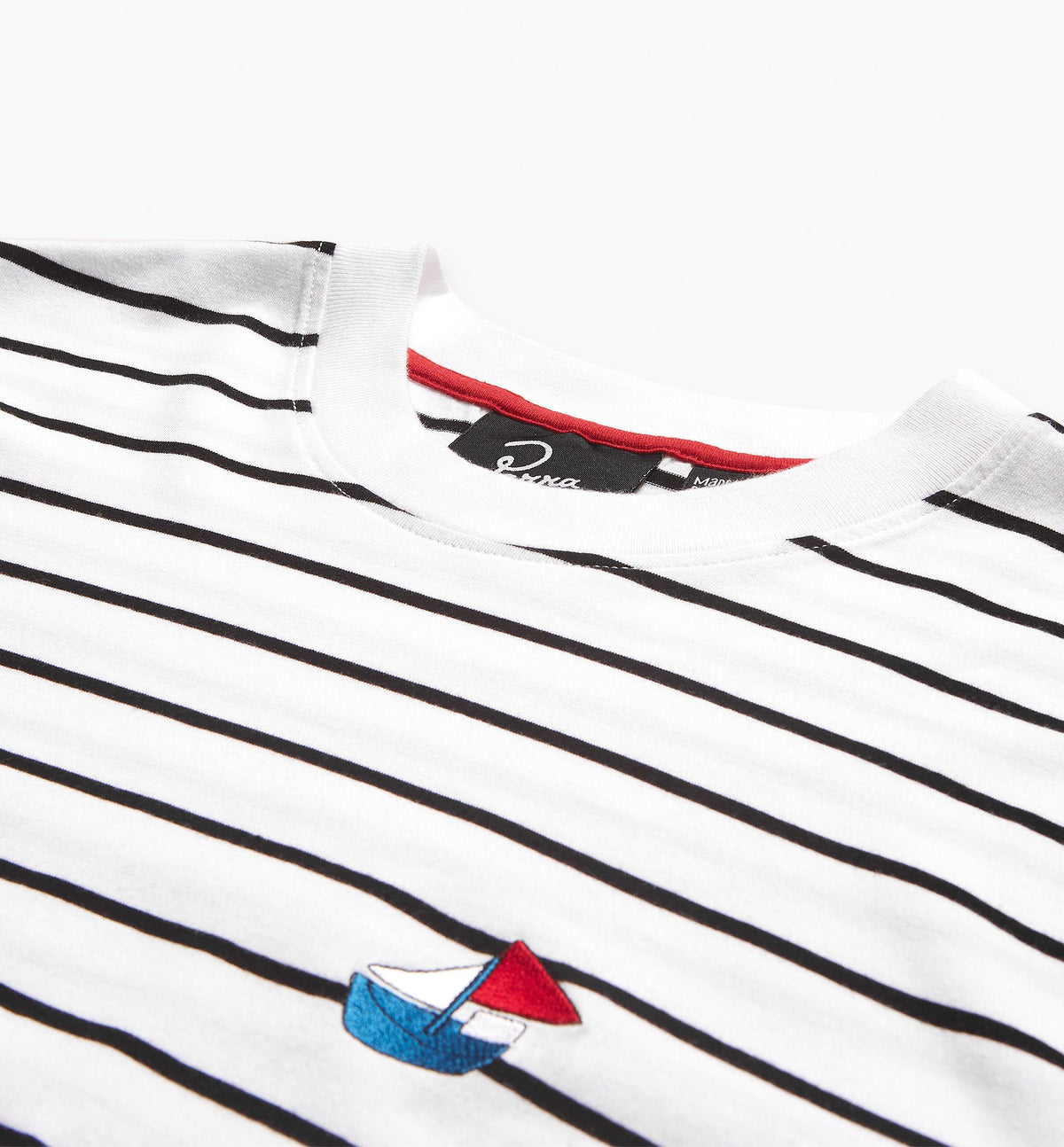 By Parra Paper Boat Striper T-Shirt - White