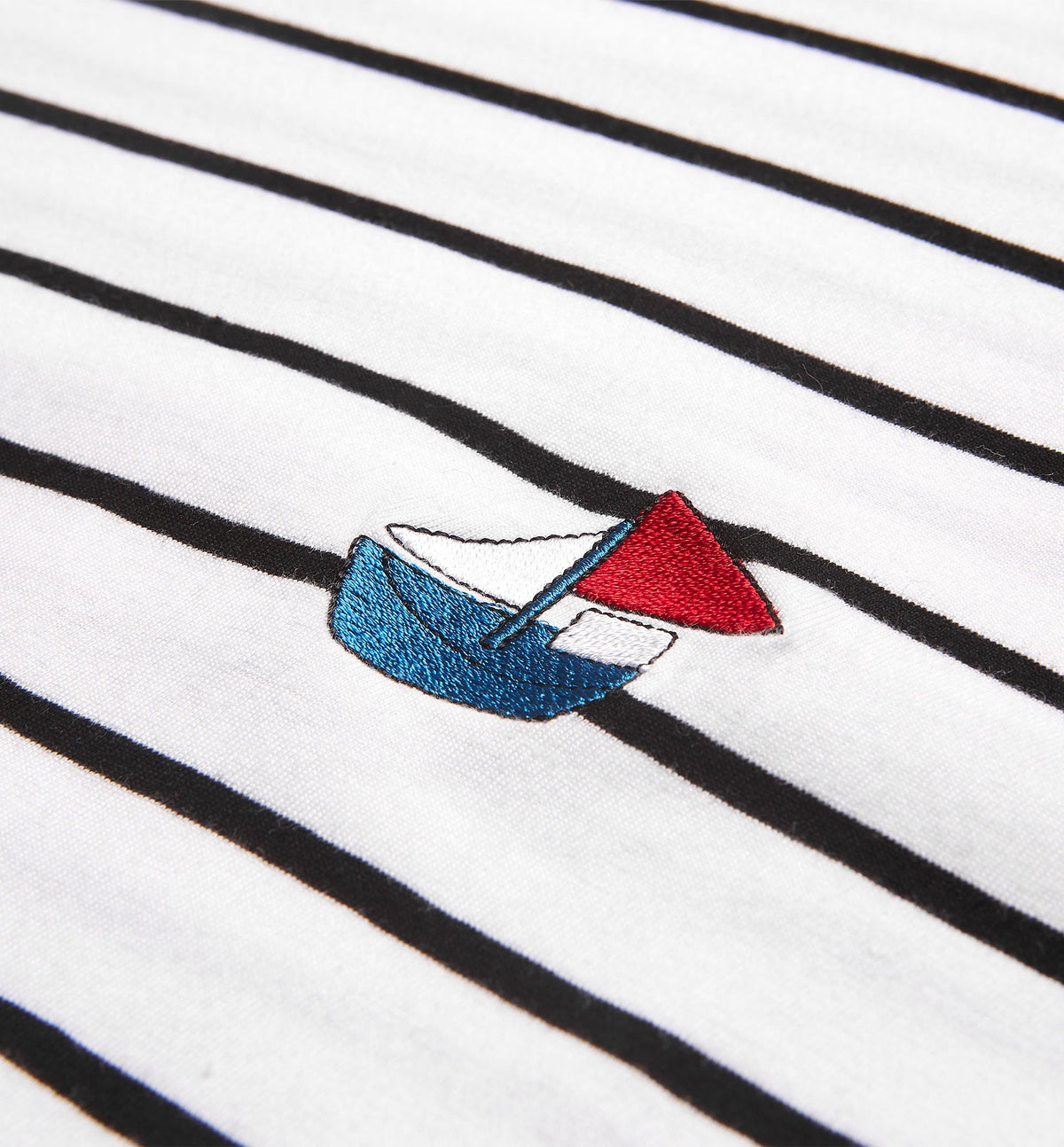By Parra Paper Boat Striper T-Shirt - White