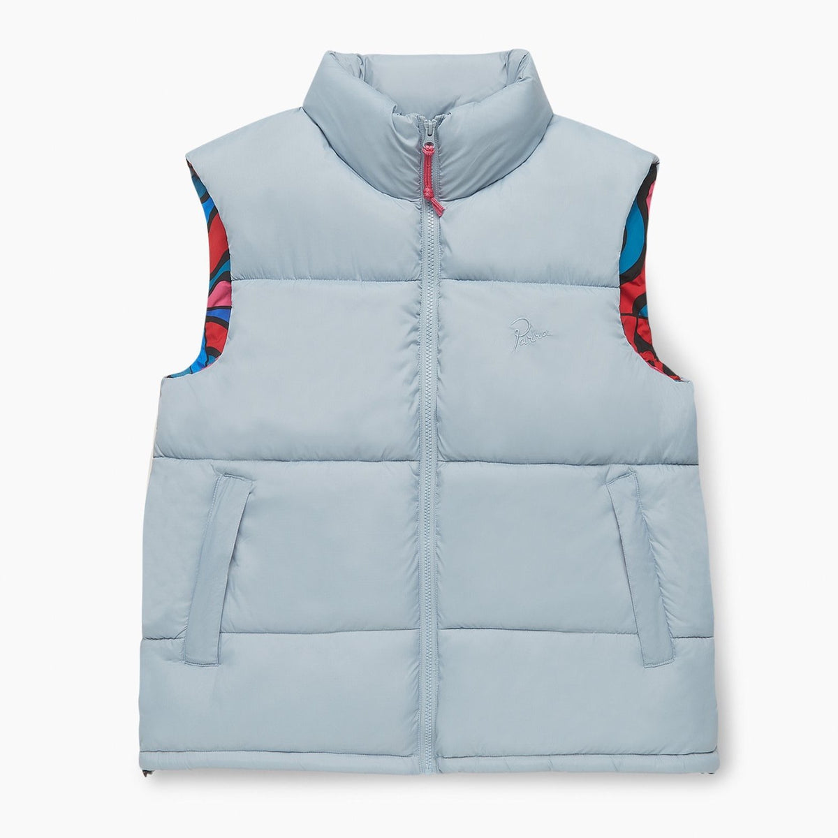 By Parra Gem Stone Puffer Vest - Dusty Blue
