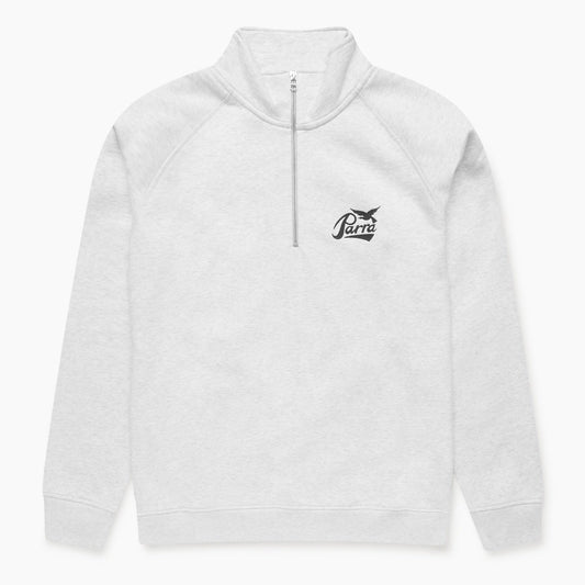 By Parra Pencil Bird Half Zip Sweatshirt - Ash Grey