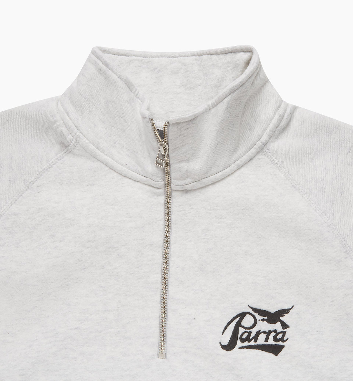 By Parra Pencil Bird Half Zip Sweatshirt - Ash Grey