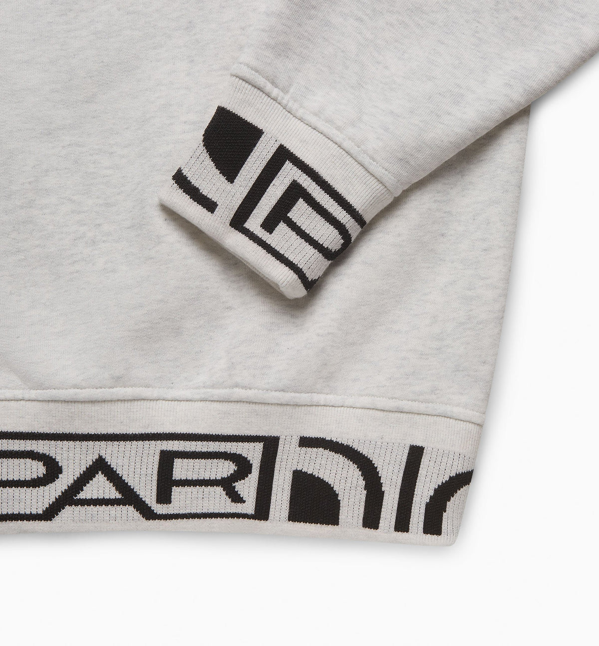 By Parra Tape Cuffs Crew Sweatshirt - Ash Grey