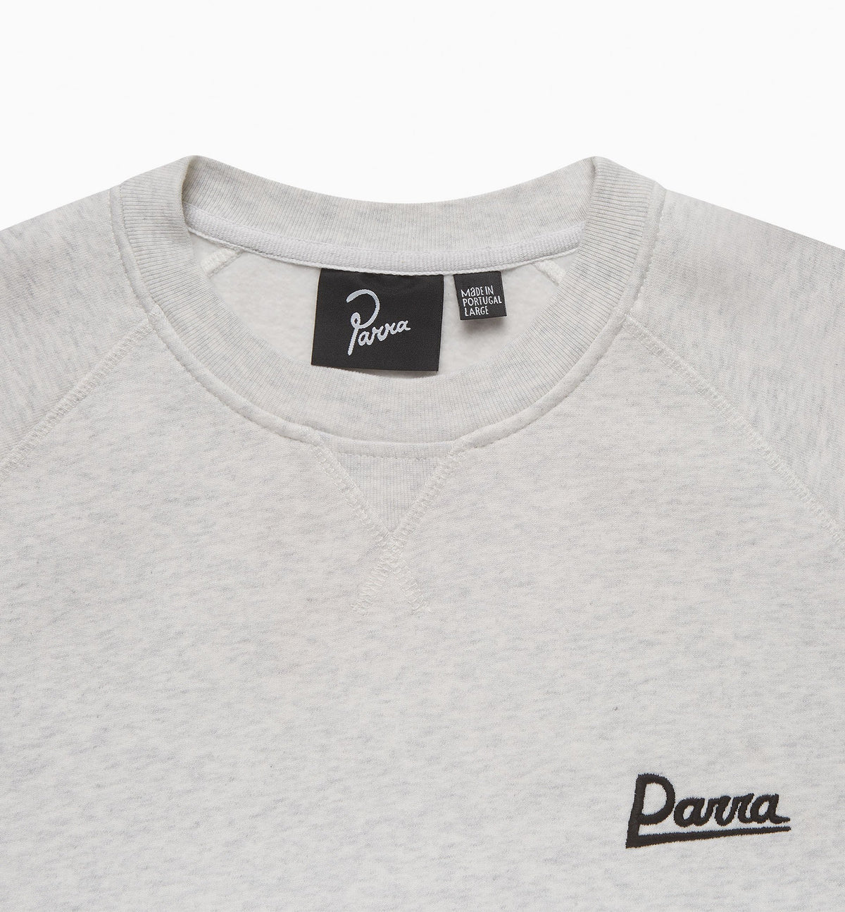 By Parra Tape Cuffs Crew Sweatshirt - Ash Grey