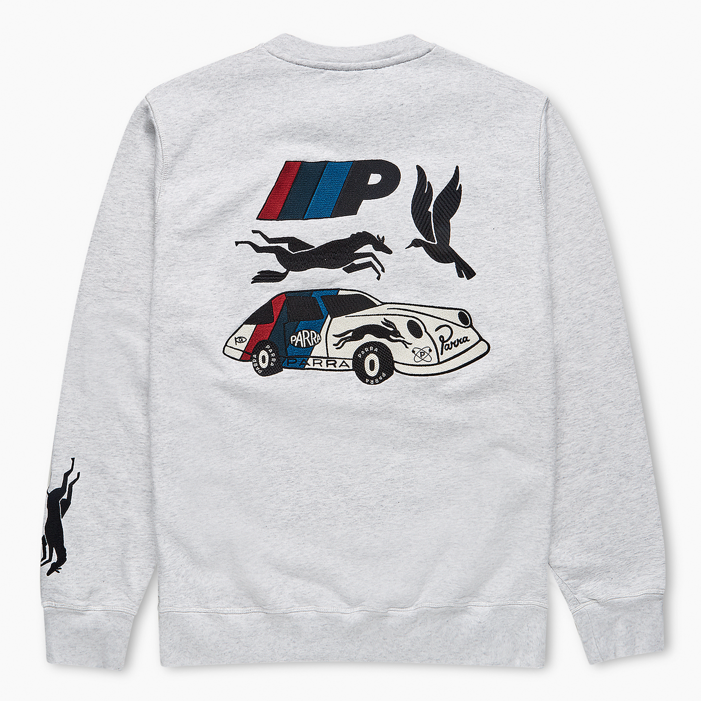 By Parra Racing Team Sweatshirt - Ash Grey