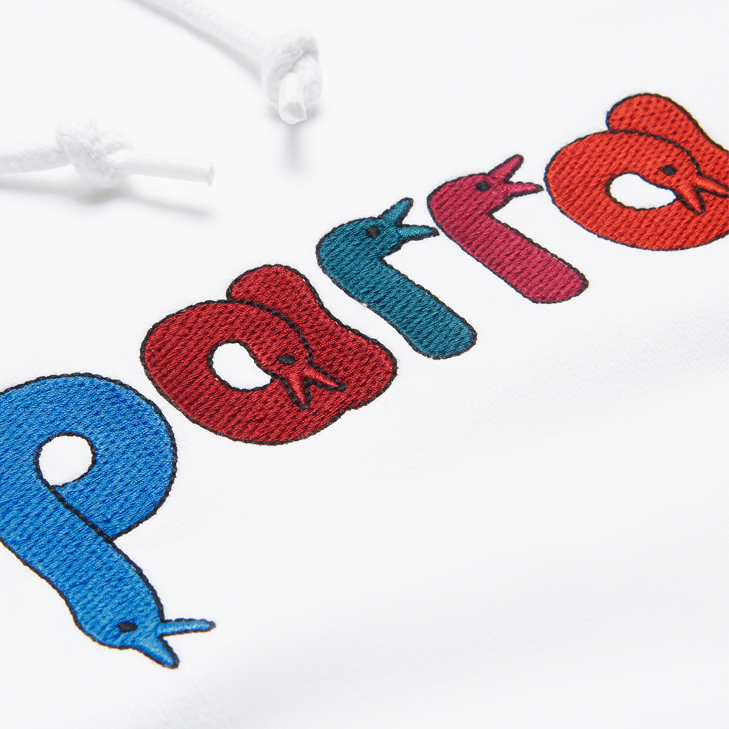 By Parra Bird Face Font Hoodie - White