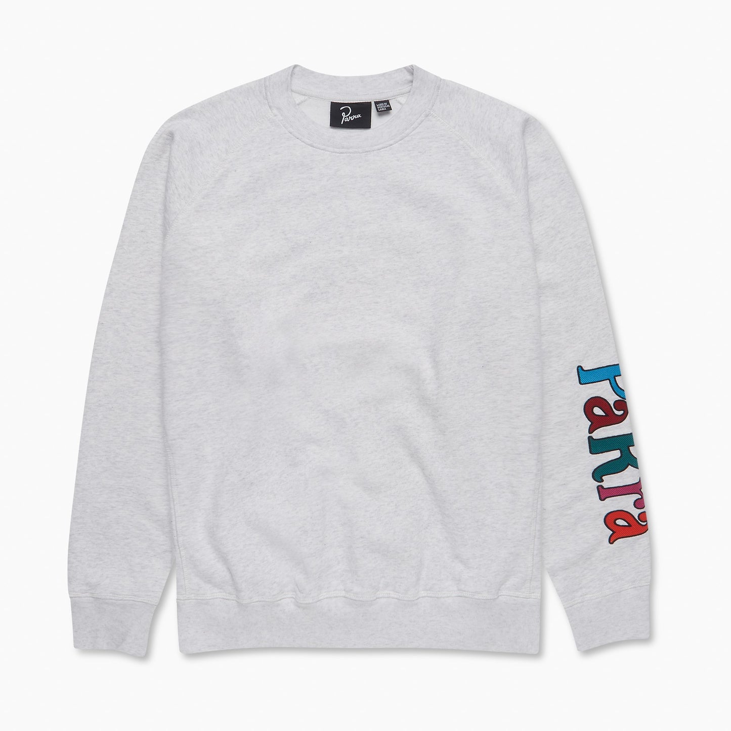 By Parra Serif Logo Crew Sweatshirt - Ash Grey