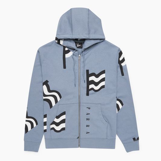 By Parra Flagged Hooded Vest - Blue