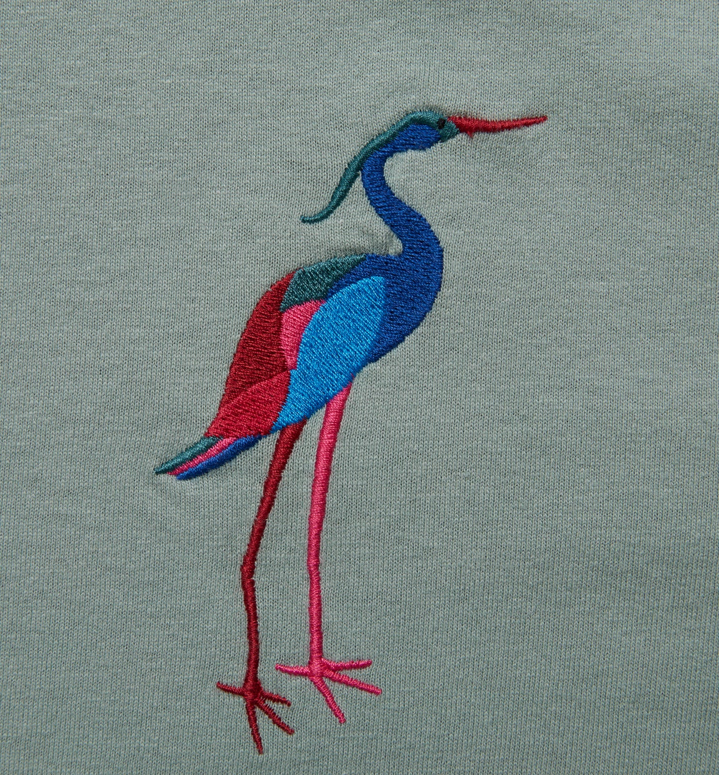 By Parra The Common Crane T-Shirt - Pistache