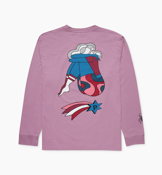 By Parra Cloudy Star LS T-Shirt - Lavender