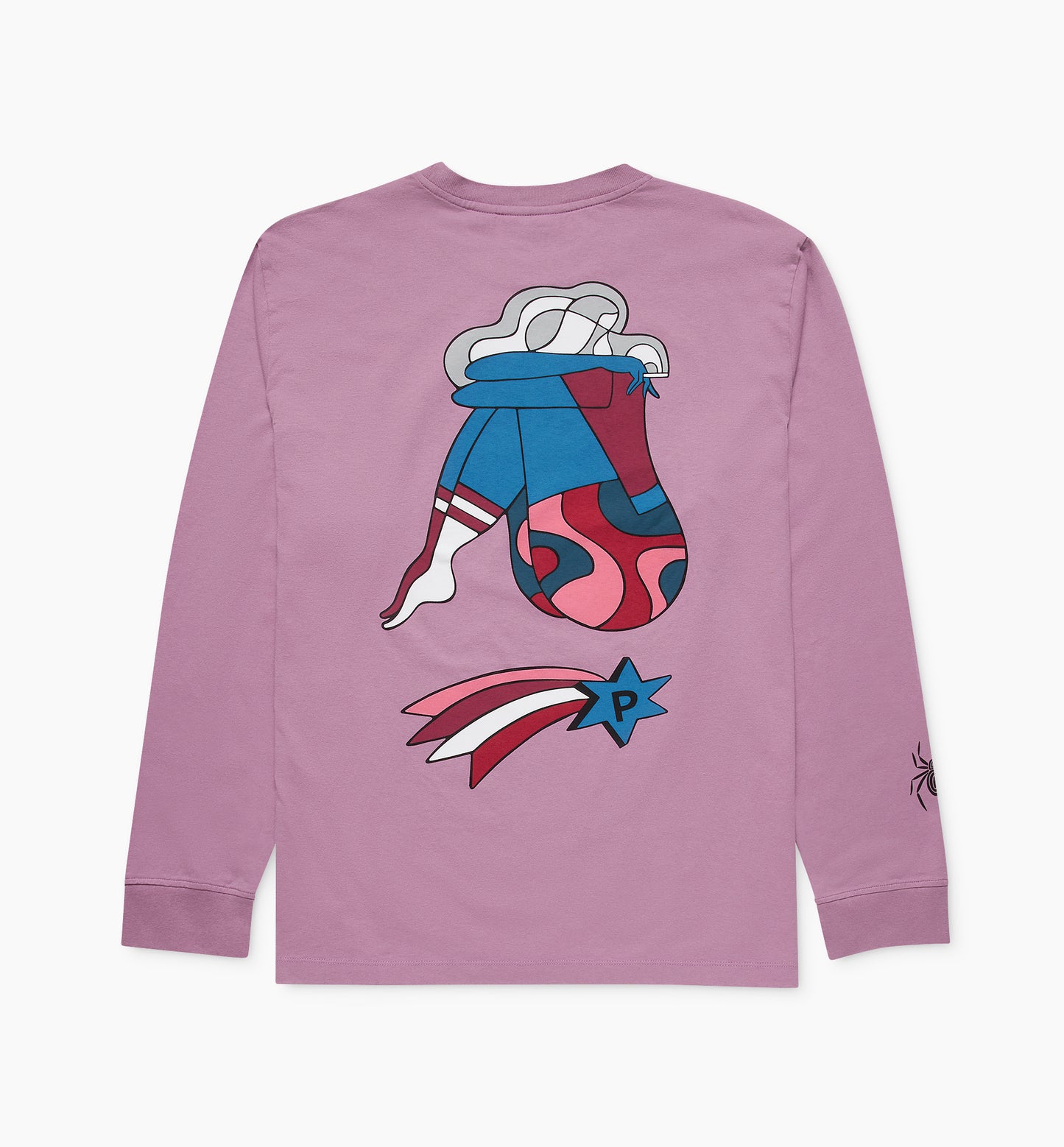 By Parra Cloudy Star LS T-Shirt - Lavender