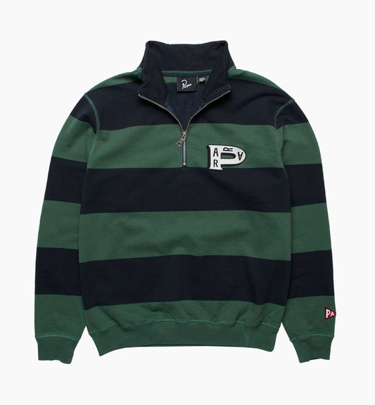 By Parra Worked P Striper Half Zip Sweatshirt