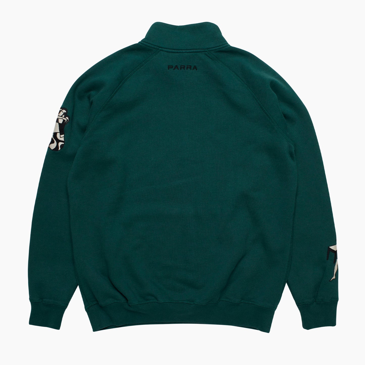 By Parra Life Experience Half Zip Sweat - Pine Green