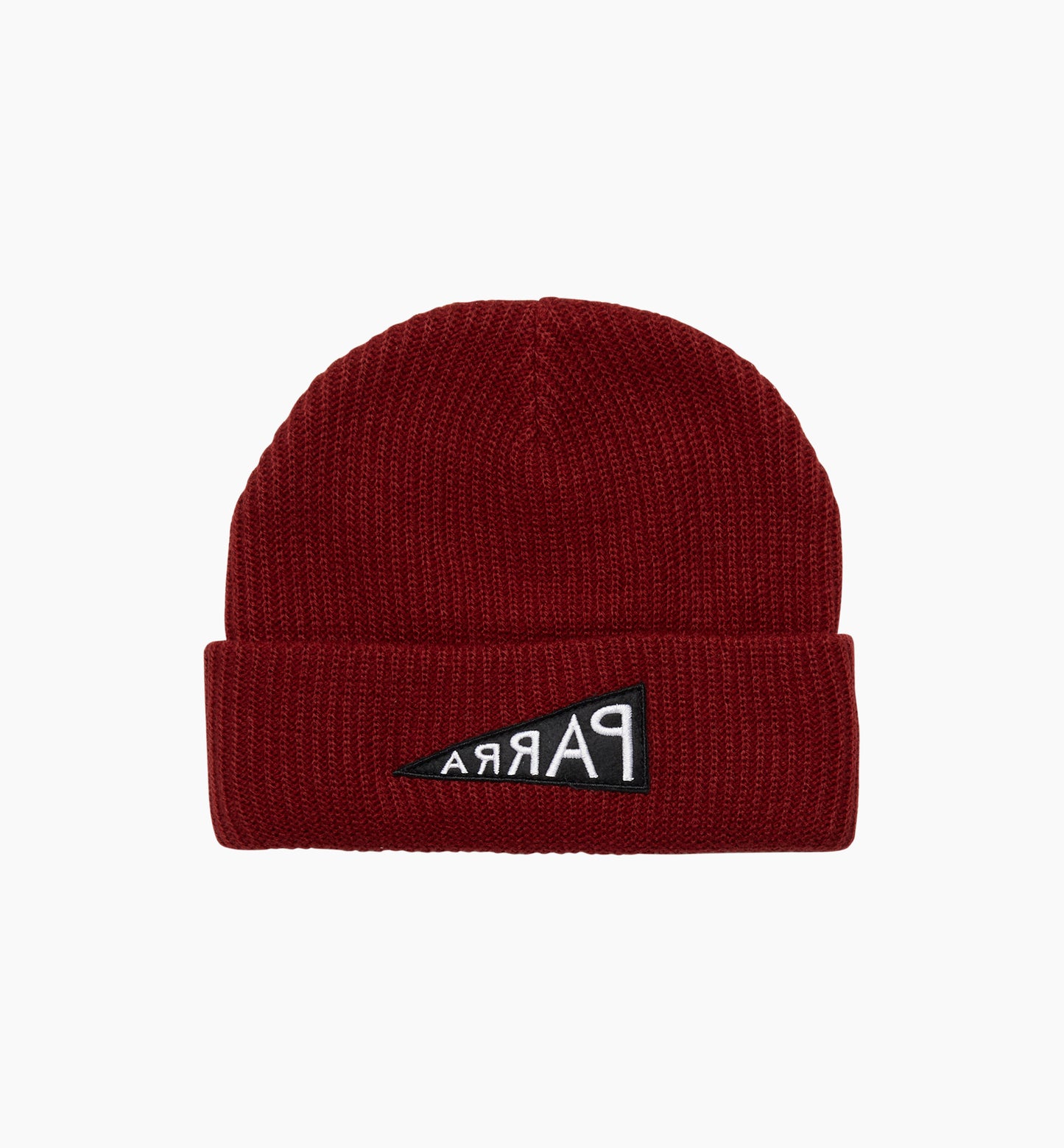 By Parra Mirrored Flag Logo Beanie - Dark Red
