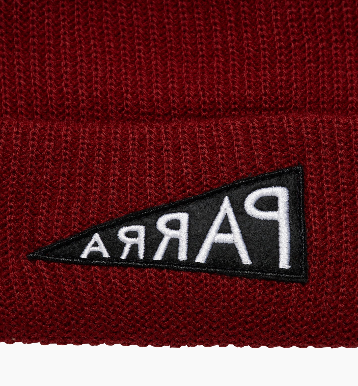 By Parra Mirrored Flag Logo Beanie - Dark Red