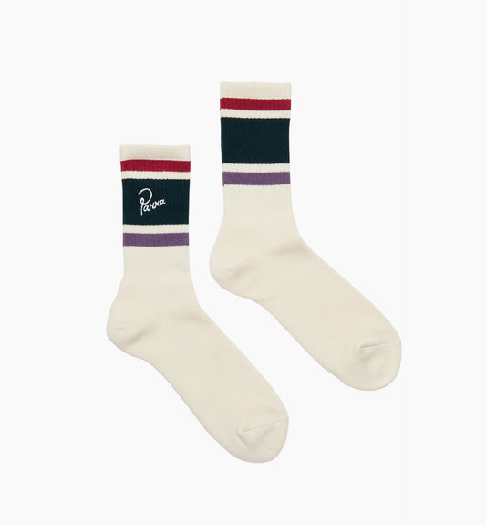 By Parra Striper Logo Crew Socks - Off White