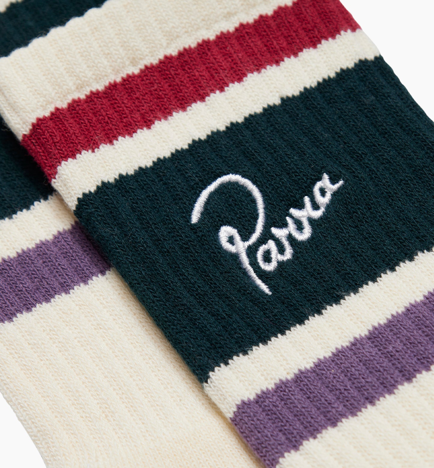 By Parra Striper Logo Crew Socks - Off White
