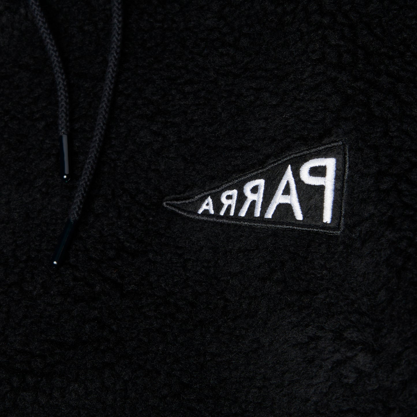 By Parra Mirrored Flag Logo Polar Fleece - Black