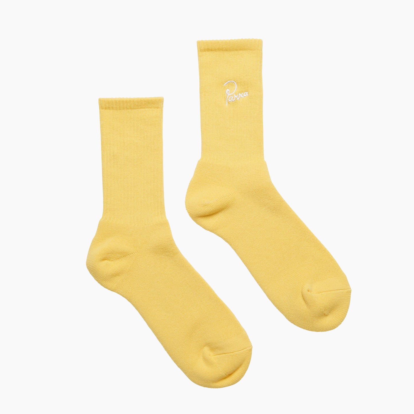 By Parra Logo Crew Socks - Pale Yellow