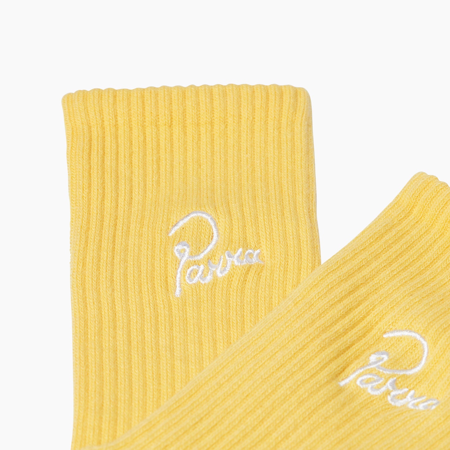 By Parra Logo Crew Socks - Pale Yellow