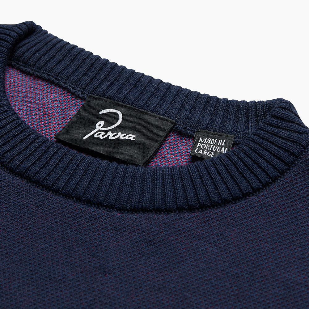 By Parra Blocked Landscape Knit - Navy