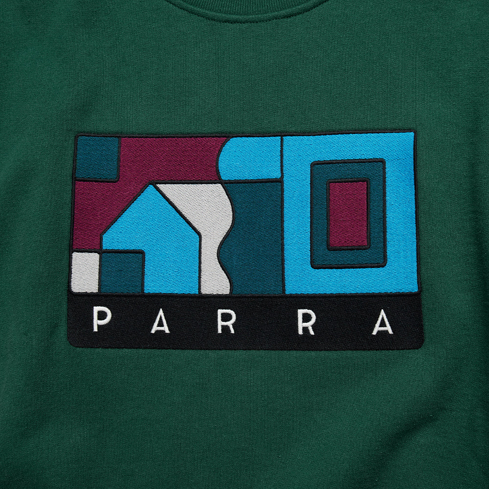 By Parra Blockhaus Crew Sweat - Pine Green