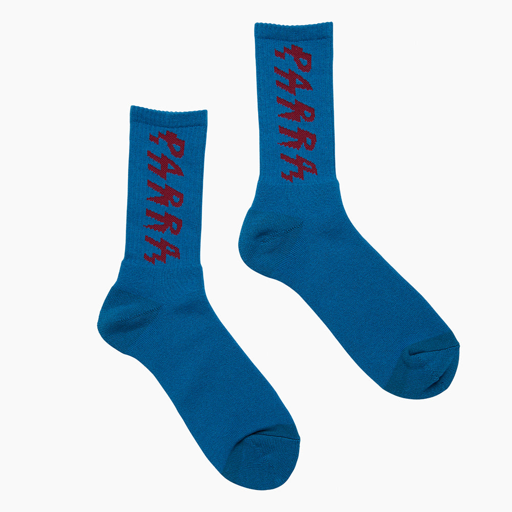 By Parra Shocker Logo Crew Socks - Greek Blue