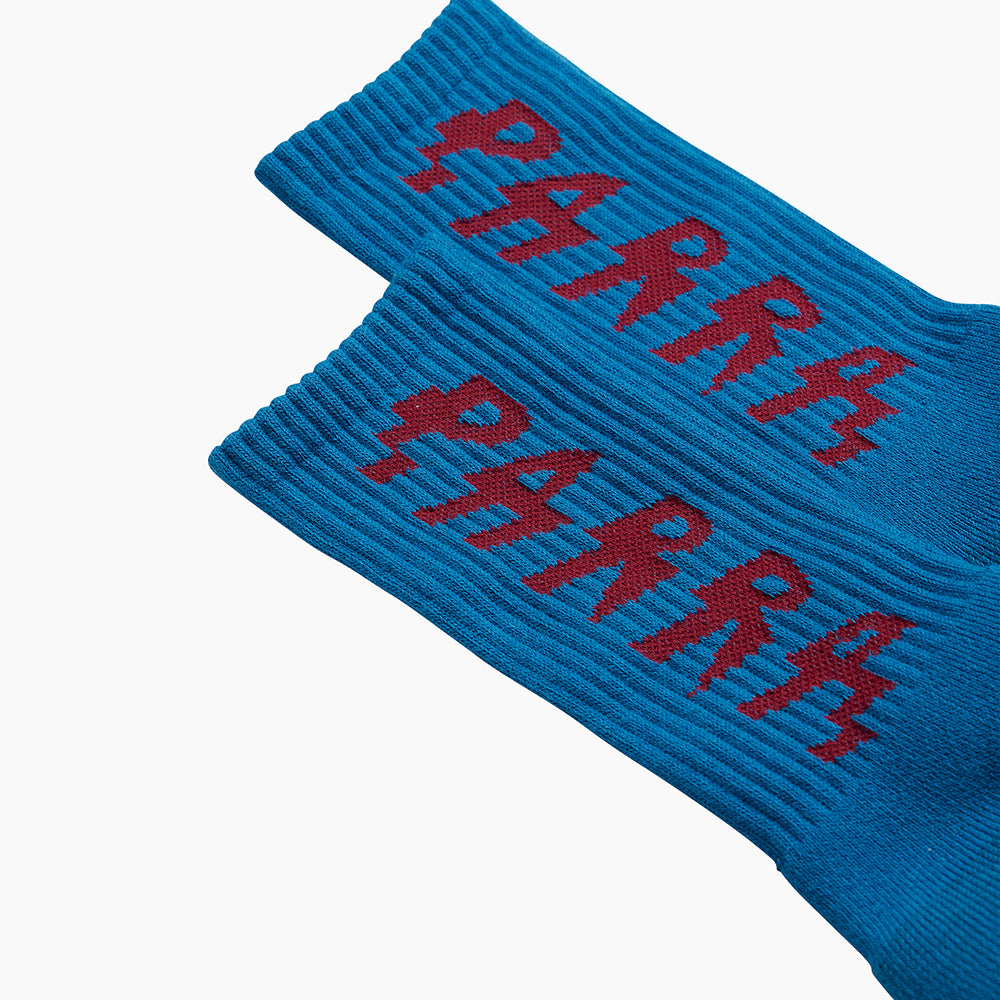 By Parra Shocker Logo Crew Socks - Greek Blue