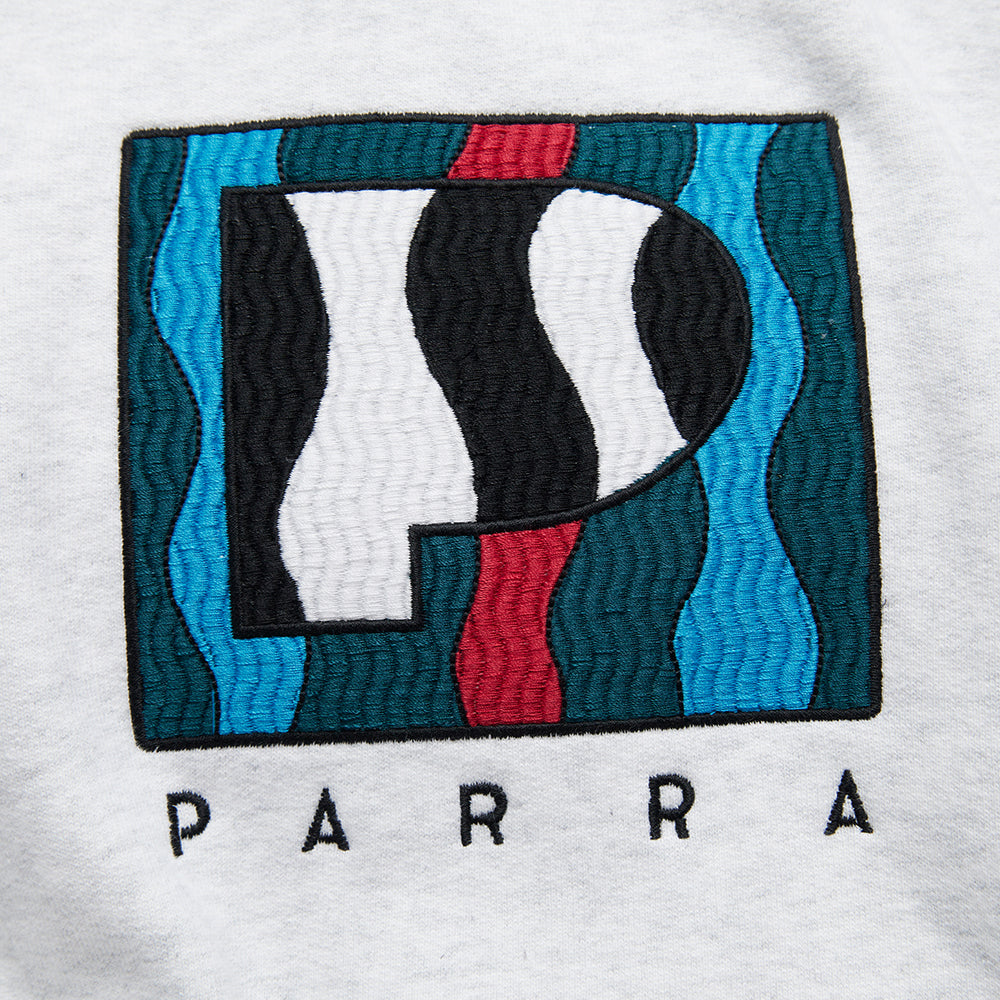 By Parra Zebra Striped P Hooded Sweatshirt - Ash Grey