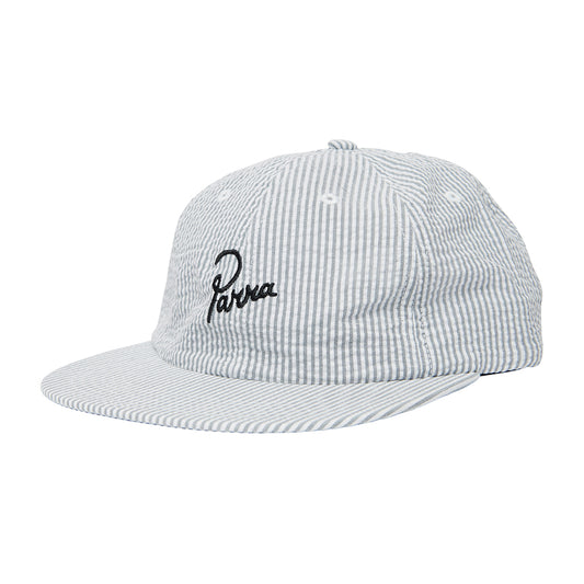 By Parra Classic Logo 6 Panel Hat - White Grey