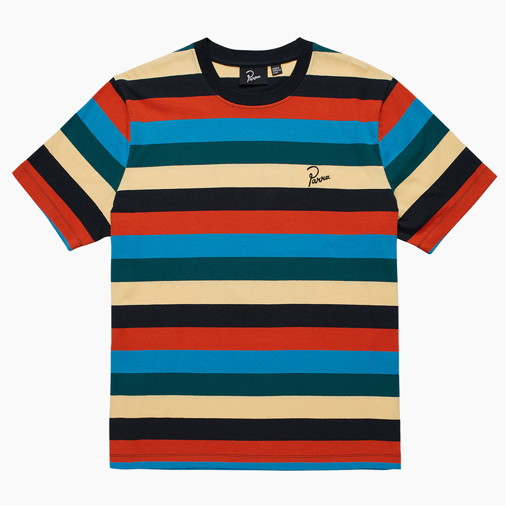 By Parra Stacked Pets On Stripes T-Shirt - Multi