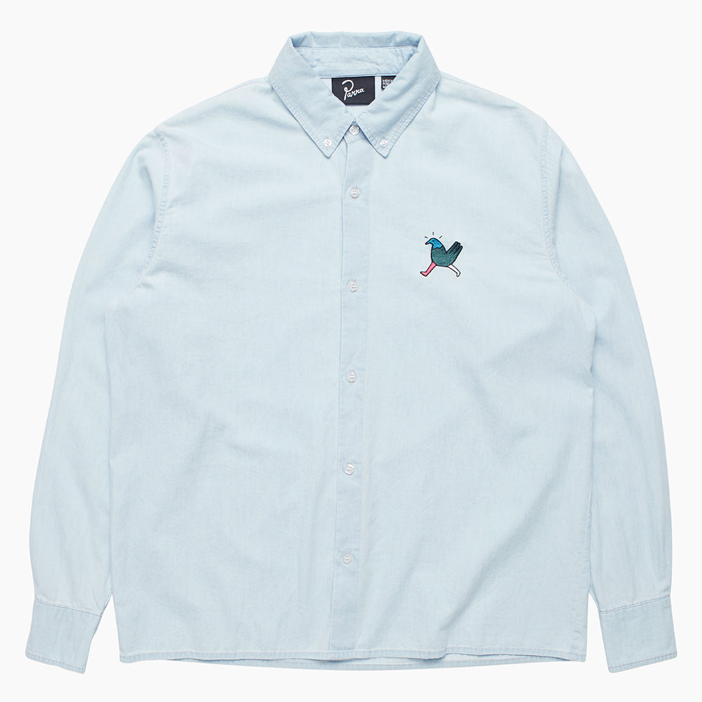 By Parra Annoyed Chicken Shirt - Bleached Denim